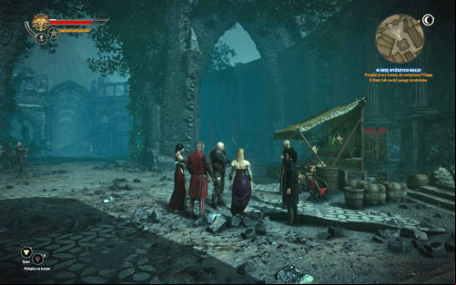During wandering in Loc Miunne youll meet arguing people on the marketplace, including two scientists youve met in Flotsam - The Secrets of Loc Muinne - Side missions - Iorweth - The Witcher 2 Assassins of Kings Guide