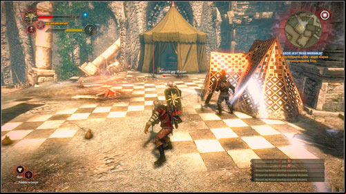 This time focus on the Combat Mage first - hes an easy enemy, but you have to look out for his spells - Where is Triss Merigold? | Common main missions - Main missions - Common - The Witcher 2 Assassins of Kings Guide