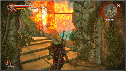 Once you regain control, turn around and run up the stairs towards the tower (M31, 26), where you will find Sheala - Enter the Dragon | Common main missions - Main missions - Common - The Witcher 2 Assassins of Kings Guide