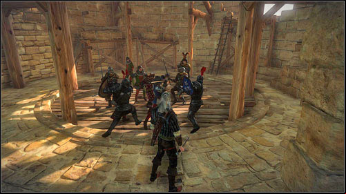 Complete the mission and get rid of the barricade to re King Foltest on the tower (M2, 3) - At the Fore - Main missions - The Witcher 2 Assassins of Kings Guide