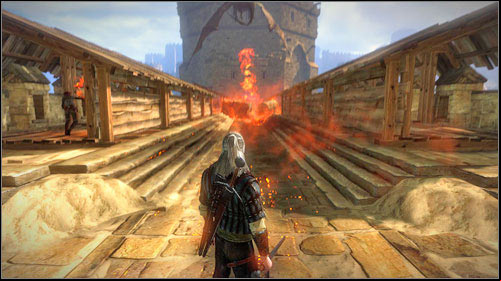After solving the case with Aryan, you will head to the gate together with Foltest - Trial by Fire - Main missions - The Witcher 2 Assassins of Kings Guide