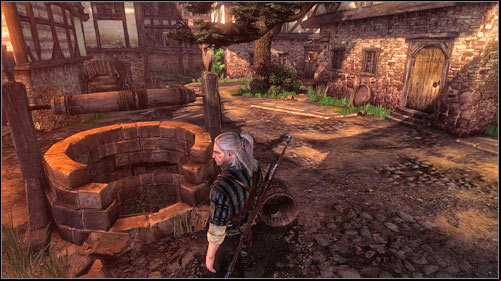A bit further you will see a well guarded by three soldiers - To the Temple - Main missions - The Witcher 2 Assassins of Kings Guide
