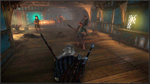 Inside the tavern you will meet Dandelion, who will be protecting the elves from the locals, who are accusing the elves of the situation in the city - Where is Triss Merigold? | Act I main missions - Main missions - The Witcher 2 Assassins of Kings Guide