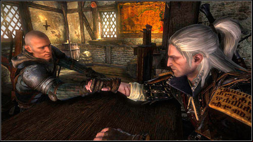 Afterwards comes the arm-wrestling contest - if you manage to win with Fenn and Thirteen, you will receive a sword - Hung Over - Side missions - The Witcher 2 Assassins of Kings Guide