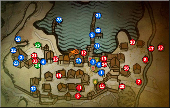 1 - M7 Flotsam City; M8 Flotsam - Maps - The Witcher 2 Assassins of Kings Guide