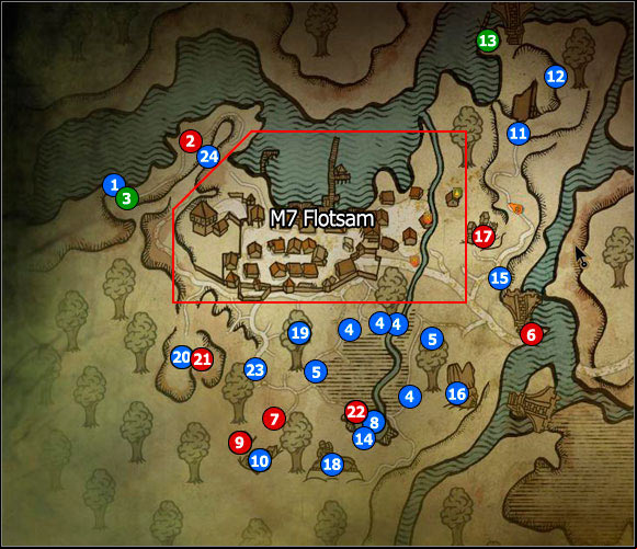 1 - M7 Flotsam City; M8 Flotsam - Maps - The Witcher 2 Assassins of Kings Guide