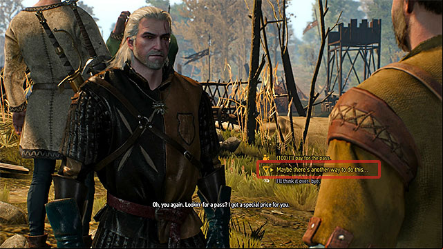 Using Axii sign is an easy way to lower the price - The Witcher 3 Wild Hunt: Side quests, Inn by the Crossroads - list, walkthrough - Inn by the Crossroads - The Witcher 3 Wild Hunt Guide