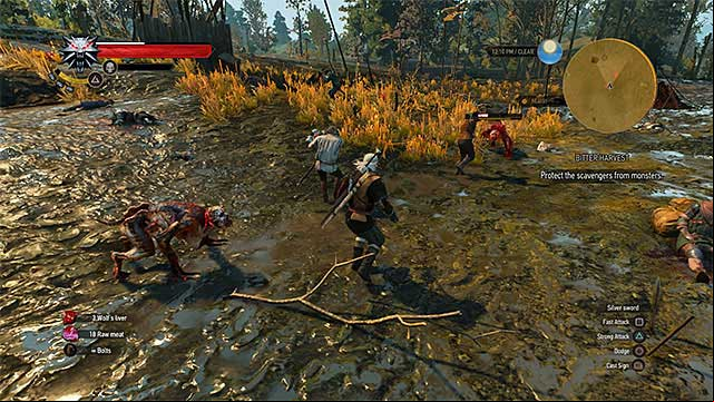 Keep close to Albin Hart and try to protect him - The Witcher 3 Wild Hunt: Side quests, Inn by the Crossroads - list, walkthrough - Inn by the Crossroads - The Witcher 3 Wild Hunt Guide