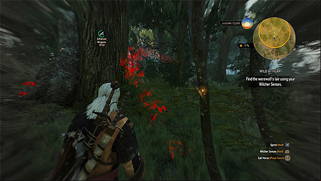 Red tracks will lead Geralt to hunters cabin - The Witcher 3 Wild Hunt: Side quests, Crows Perch - list, walkthrough - Crows Perch - The Witcher 3 Wild Hunt Guide