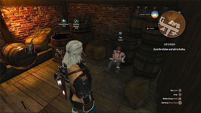 Gretka hides in the kitchen - The Witcher 3 Wild Hunt: Side quests, Crows Perch - list, walkthrough - Crows Perch - The Witcher 3 Wild Hunt Guide