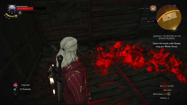 The blood smell will lead you to entrance to ancient tunnels. - The Witcher 3 Wild Hunt: Witcher contracts, Crows Perch - list, walkthrough - Crows Perch - The Witcher 3 Wild Hunt Guide