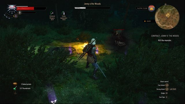 Use Yrden sign and silver sword to defeat the monster. - The Witcher 3 Wild Hunt: Witcher contracts, Crows Perch - list, walkthrough - Crows Perch - The Witcher 3 Wild Hunt Guide