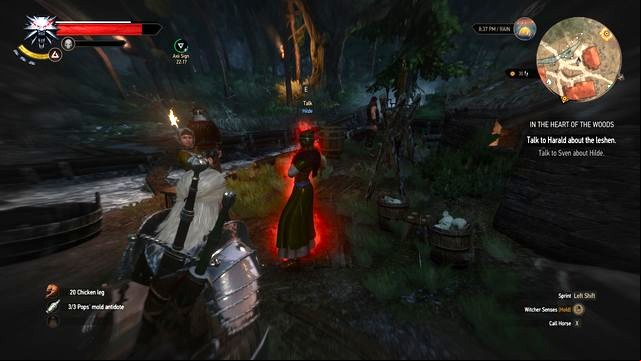 The woman marked by the Leshen is standing near the river. - The Witcher 3 Wild Hunt: Side quests in Kaer Muire - list, walkthrough - Kaer Muire - The Witcher 3 Wild Hunt Guide