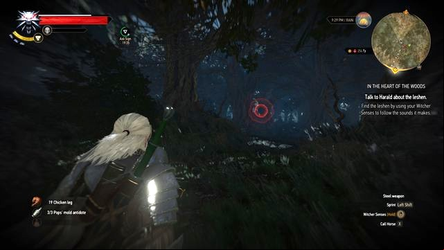 After destroying the totems walk towards the red point. - The Witcher 3 Wild Hunt: Side quests in Kaer Muire - list, walkthrough - Kaer Muire - The Witcher 3 Wild Hunt Guide
