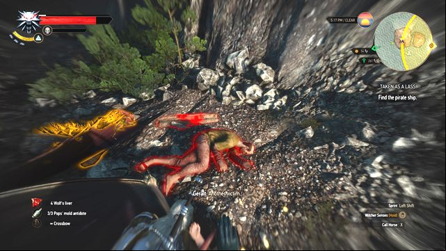 Examine all clues near the wrecked pirate ship. - The Witcher 3 Wild Hunt: Side quests in Kaer Muire - list, walkthrough - Kaer Muire - The Witcher 3 Wild Hunt Guide