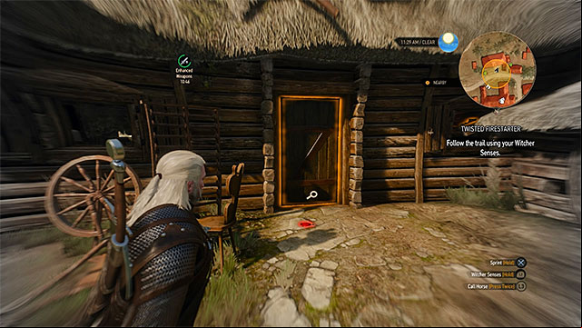 Building where the firestarter is hiding - The Witcher 3 Wild Hunt: Side quests - list, walkthrough - Prologue and White Orchard - The Witcher 3 Wild Hunt Guide