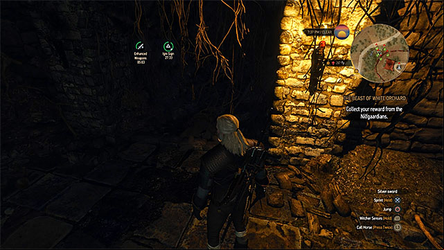 Kolgrim corpse can be found in a dark place in the crypt - The Witcher 3 Wild Hunt: Treasure hunt - list, walkthrough - Prologue and White Orchard - The Witcher 3 Wild Hunt Guide