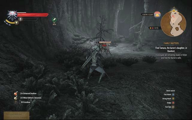 Ghouls in the cave - the root is on the right side - The Witcher 3 Wild Hunt: Side quests, Crookbag Bog - walkthrough - Crookback Bog - The Witcher 3 Wild Hunt Guide