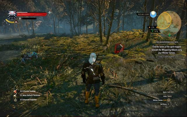 The grave pointed by the ghost from the tree - The Witcher 3 Wild Hunt: Side quests, Crookbag Bog - walkthrough - Crookback Bog - The Witcher 3 Wild Hunt Guide
