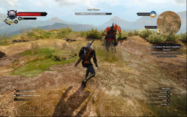 Royal wyvern - The Witcher 3 Wild Hunt: Witcher contracts, Crookbag Bog - walkthrough - Crookback Bog - The Witcher 3 Wild Hunt Guide