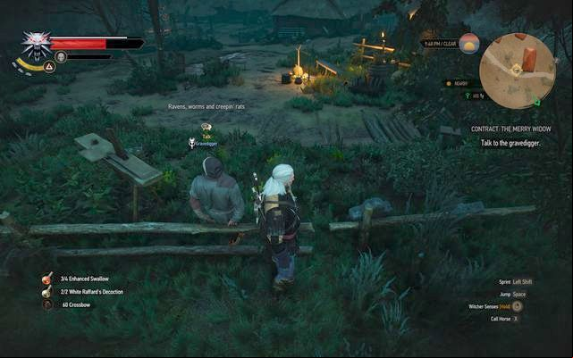 The gravedigger - The Witcher 3 Wild Hunt: Witcher contracts, Crookbag Bog - walkthrough - Crookback Bog - The Witcher 3 Wild Hunt Guide