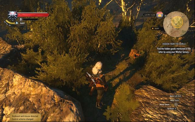 The place of the treasure described in the letter - The Witcher 3 Wild Hunt: Treasure hunt, Crookbag Bog - walkthrough - Crookback Bog - The Witcher 3 Wild Hunt Guide