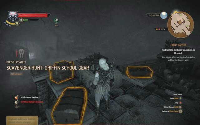 Defeat Ekimmer to reach some precious findings - The Witcher 3 Wild Hunt: Treasure hunt, Crookbag Bog - walkthrough - Crookback Bog - The Witcher 3 Wild Hunt Guide