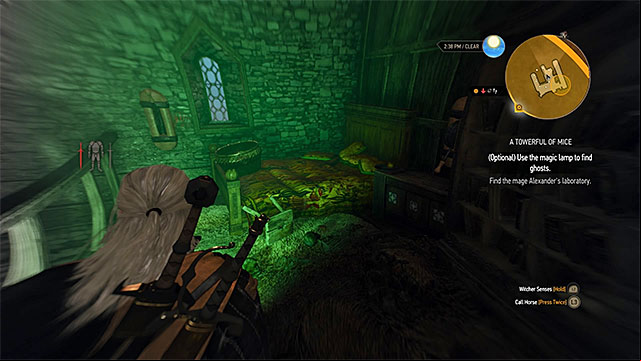 Use the lever on the wall to uncover a secret age to the laboratory - The Witcher 3 Wild Hunt: Side quests, Midcopse - walkthrough - Midcopse - The Witcher 3 Wild Hunt Guide