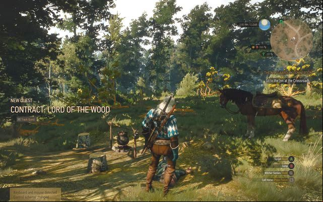 The camp with a dead dwarf - this is where you start the quest - The Witcher 3 Wild Hunt: Witcher contracts, Farcorners - list, walkthrough - Farcorners - The Witcher 3 Wild Hunt Guide