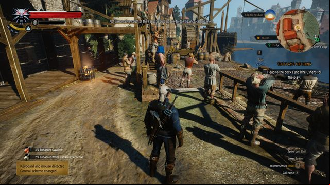 Fights in the port - win to get free security - The Witcher 3 Wild Hunt: The Plays The Thing - walkthrough - Free City of Novigrad - The Witcher 3 Wild Hunt Guide