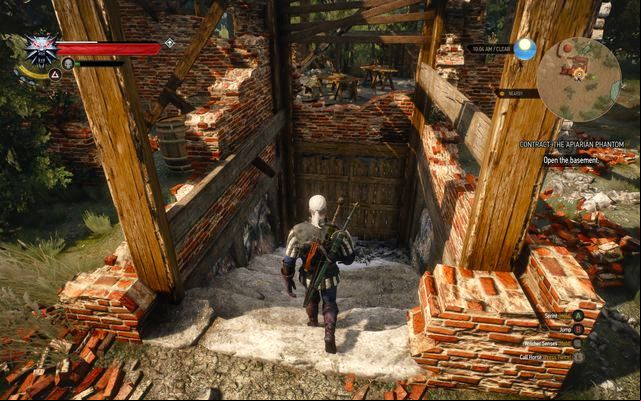 Entrance to the basement where the beast is hiding - The Witcher 3 Wild Hunt: Witcher contracts, Vegelbud Residence - walkthrough - Vegelbud Residence - The Witcher 3 Wild Hunt Guide
