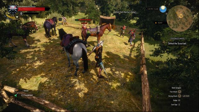 Defeat the Scoiatael and take the gray horse. - The Witcher 3 Wild Hunt: Side quests, Oxenfurt - list, walkthrough - Oxenfurt - The Witcher 3 Wild Hunt Guide