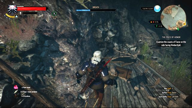 The treasure chest is lying on the deck of the sunken ship. - The Witcher 3 Wild Hunt: Treasure hunt in Faroe Isle - list, walkthrough - Faroe Isle - The Witcher 3 Wild Hunt Guide