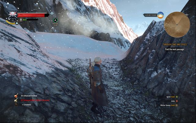 You will protect yourself from the blizzard by hiding behind rocks and buildings - The Witcher 3 Wild Hunt: Final Preparations - walkthrough - Epilogue - The Witcher 3 Wild Hunt Guide
