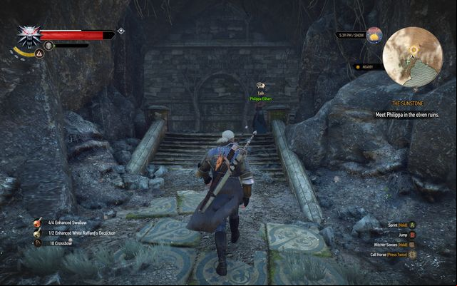 Meet with Philippa at the entrance to elven ruins - The Witcher 3 Wild Hunt: Battle Preparations - walkthrough - Epilogue - The Witcher 3 Wild Hunt Guide