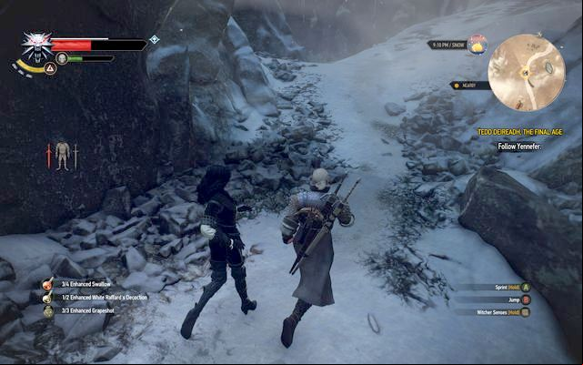 Dont leave the barrier created by Yen - The Witcher 3 Wild Hunt: On Thin Ice - walkthrough - Epilogue - The Witcher 3 Wild Hunt Guide