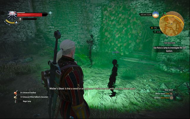 Ghosts of the past - you must have the lamp received from Keira - The Witcher 3 Wild Hunt: Side quests in Kaer Morhen, Epilogue - walkthrough - Epilogue - The Witcher 3 Wild Hunt Guide