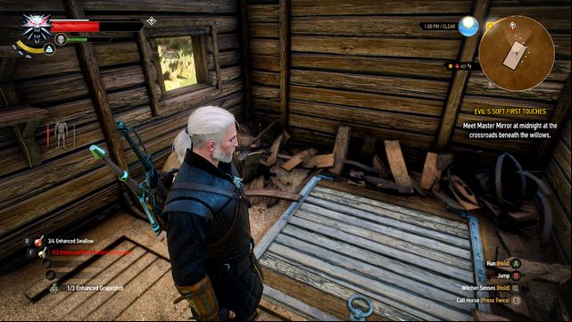After destroying the barrels you will notice the hatch in the floor - The Sword, Famine and Perfidy - Treasure hunts - The Witcher 3 Wild Hunt Guide