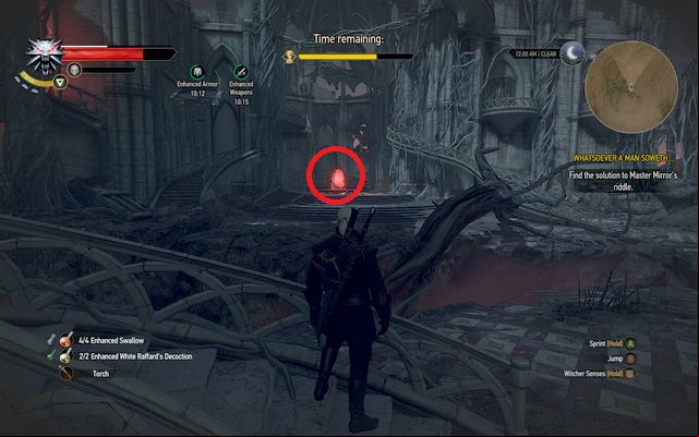 Once youre in the ruins, turn left immediately - you will notice one of the mirrors and a broken fountain there - Master Mirrors riddle - New Content in The Witcher 3: Hearts of Stone Expansion - The Witcher 3 Wild Hunt Guide