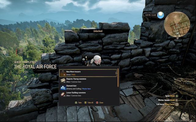 The tros can be found at the top of the Vikk tower - New Moon gear set - Gear Sets - The Witcher 3 Wild Hunt Guide