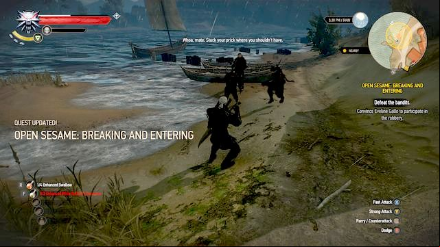 A group of killers at the river - Open Sesame! - Breaking and Entering - Main quests - The Witcher 3 Wild Hunt Guide