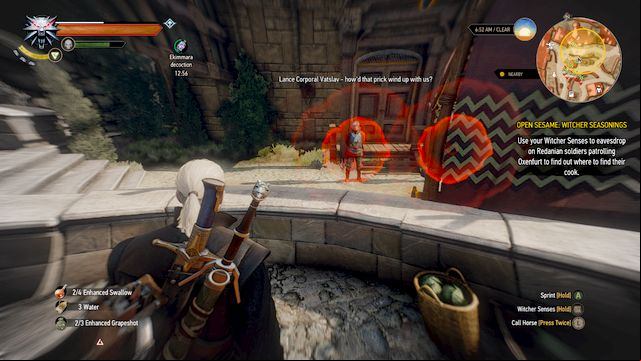 Overhear the conversation of guards on the square - Open Sesame! - Witcher Seasonings - Main quests - The Witcher 3 Wild Hunt Guide