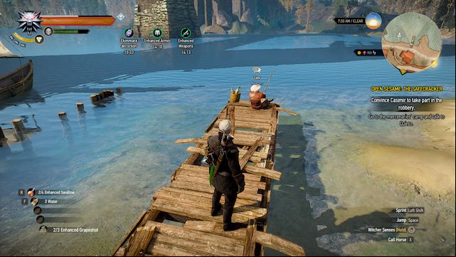 The cook is fishing at the bridge - Open Sesame! - Witcher Seasonings - Main quests - The Witcher 3 Wild Hunt Guide