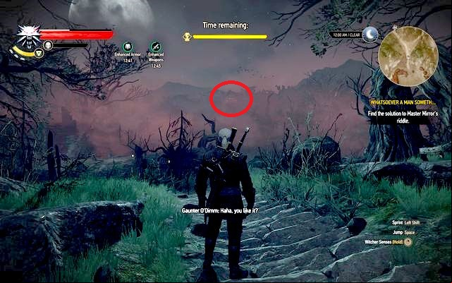 However, if you have completed the side quest and you know how to defeat Gaunter, you can interrupt him in attacking Olgierd - Whatsoever a Man Soweth... - Main quests - The Witcher 3 Wild Hunt Guide