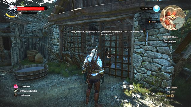 Open the cage with the key you received. - The Witcher 3 Wild Hunt: Side quests in Faroe Isle - list, walkthrough - Faroe Isle - The Witcher 3 Wild Hunt Guide