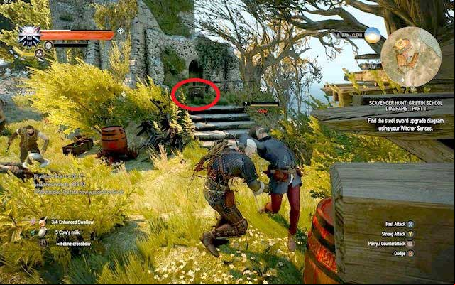 Chest on top of the stairs. - The Witcher 3 Wild Hunt: Enhanced Griffin School Gear - Griffin School Gear - The Witcher 3 Wild Hunt Guide