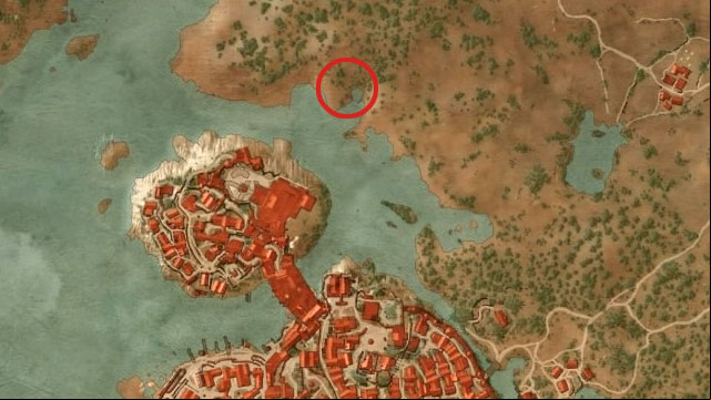 To the north-east from Novigrad you will find a Cavern, inhabited by a golem (level 19) - The Witcher 3 Wild Hunt: Superior Cat School Gear - Cat School Gear - The Witcher 3 Wild Hunt Guide