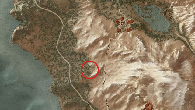 By the main path coming of Kaer Muire, to its north, you shall see the cave to the east of a mountain - The Witcher 3 Wild Hunt: Enhanced Bear School Gear - Bear School Gear - The Witcher 3 Wild Hunt Guide