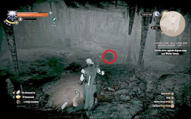 Chest inside the Grotto - The Witcher 3 Wild Hunt: Enhanced Bear School Gear - Bear School Gear - The Witcher 3 Wild Hunt Guide