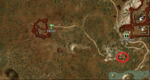 To the east from Bastion you shall find ruins of a signal tower - The Witcher 3 Wild Hunt: Basic Wolf School Gear - Wolf School Gear (DLC) - The Witcher 3 Wild Hunt Guide